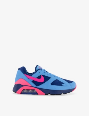 NIKE: Air 180 Suede And Woven Low-Top Trainers