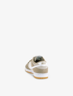 Dunk Low Retro Logo-Embroidered Suede Low-Top Trainers
