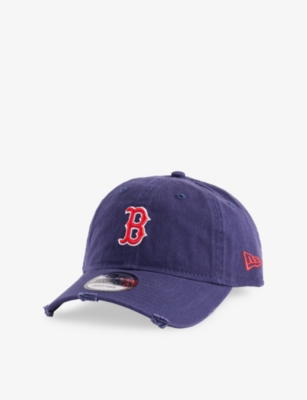 NEW ERA: Boston Red Sox Distressed Navy 9TWENTY Adjustable Cotton Cap