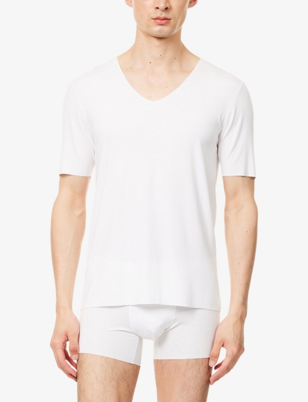 Clean Cut Short-Sleeve V-Neck Stretch-Jersey T-Shirt