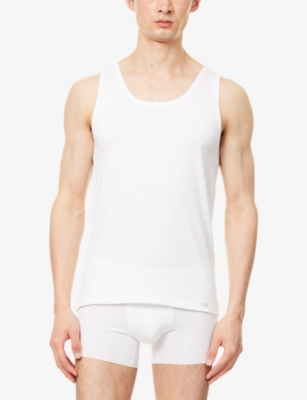 HANRO: Essentials Ribbed Cotton-Jersey Tank Top