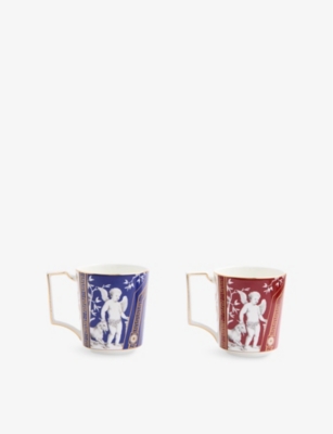 Wedgwood Renaissance Mix Patterned Set Of Two Bone-china Mugs 300ml