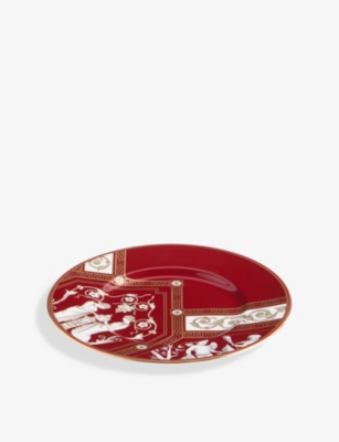 Wedgwood Renaissance Red Patterned Bone-china Plate 22.8cm