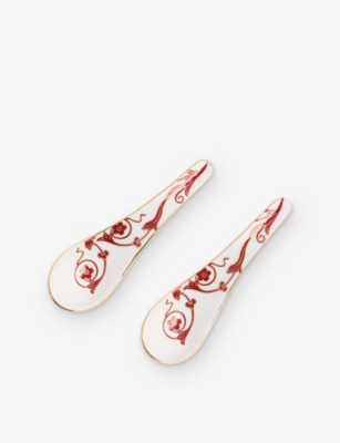 Wedgwood Renaissance Red Bone-china Chinese Soup Spoon