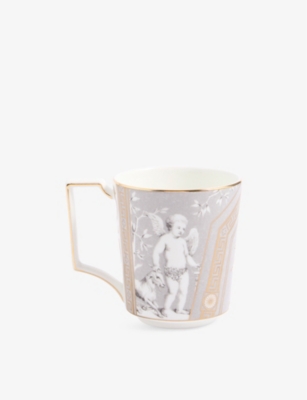 Wedgwood Renaissance Grey Patterned Bone-china Mugs 300ml