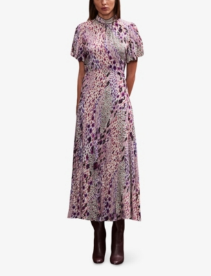 RO&ZO: Elodie Animal-Print Crepe Midaxi Dress