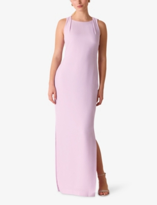 Whistles Womens Tie-back Sleeveless Stretch-woven Maxi Dress Lilac In Lilac