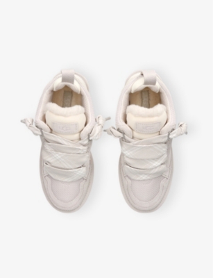 UGG: Lowmel Suede and Mesh Low-Top Trainers
