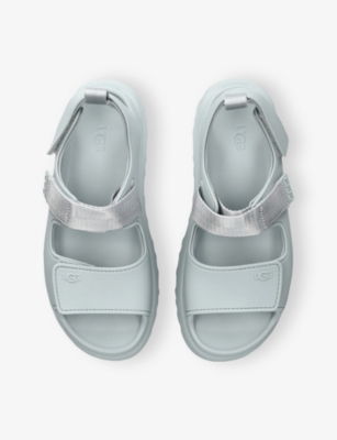 Shop Ugg Womens Goldenglow Adjustable-strap Woven Sandals Pale Blue Eur 39 / 6 Uk