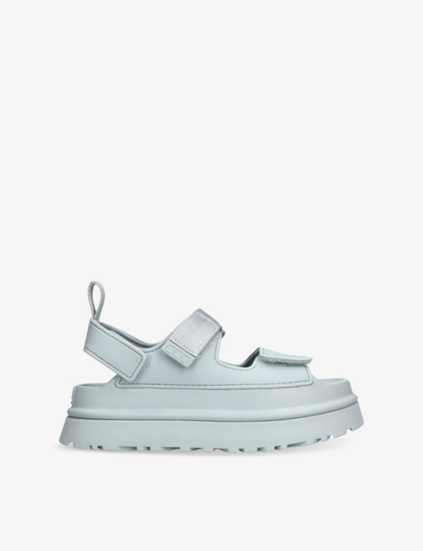 GoldenGlow Adjustable-Strap Woven Sandals