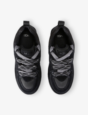 Shop Ugg Womens  Lo Lowmel Suede Low-top Trainers In Black