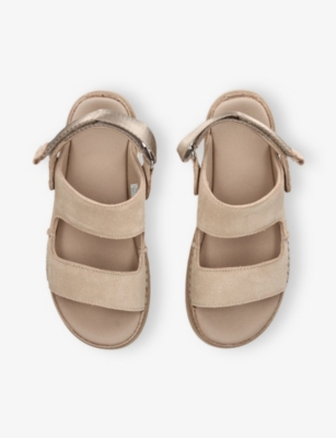 UGG: Goldenstar Glide Branded Suede Sandals