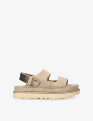 UGG: Goldenstar Glide Branded Suede Sandals
