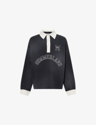 NAHMIAS: Embroidered Relaxed-Fit Cotton-Jersey Polo Shirt