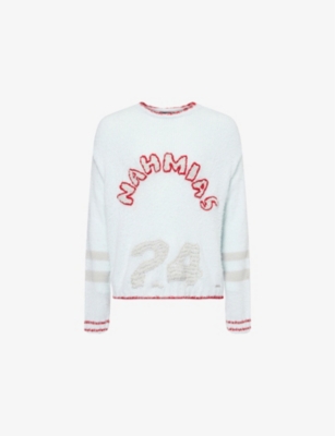 NAHMIAS: Embroidered Dropped-Shoulders Cotton-Blend Jumper