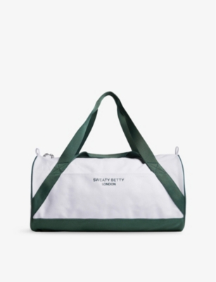 SWEATY BETTY: Branded Shoulder-Strap Cotton-Canvas Duffle Bag