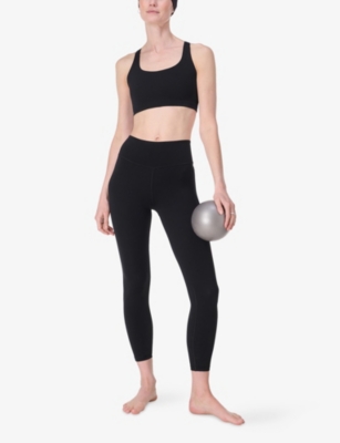 SWEATY BETTY WOMENS BLACK ULTIMATE STUDIO 7/8 STRETCH-JERSEY PERFORMANCE LEGGINGS XL 