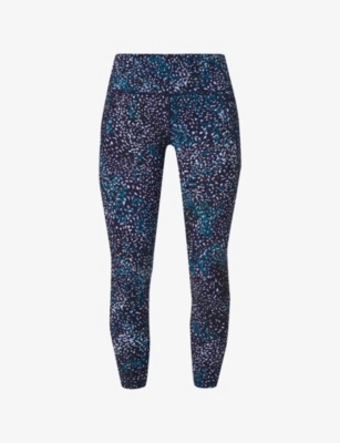 SWEATY BETTY WOMENS SWEATY BETTY POWER 7/8  GRAPHIC-PRINT HIGH-RISE STRETCH-JERSEY LEGGINGS 