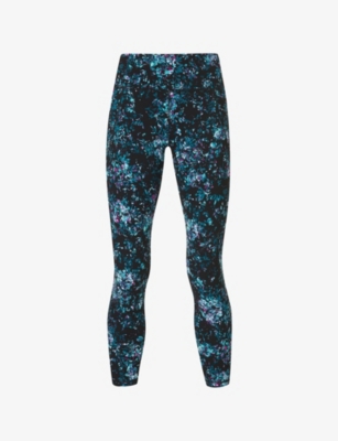 SWEATY BETTY: Power 7/8 Graphic-Print High-Rise Stretch-Jersey Leggings