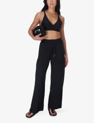 Shop Sweaty Betty Womens Black Core Triangle Bikini Top