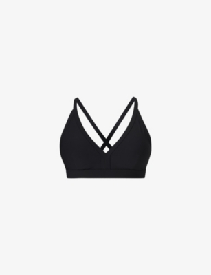 Shop Sweaty Betty Womens Black Core Triangle Bikini Top
