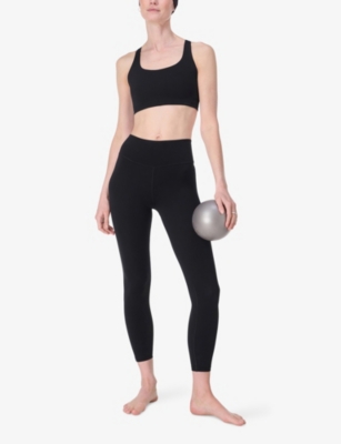 SWEATY BETTY WOMENS BLACK ULTIMATE STUDIO 7/8 PERFORMANCE LEGGINGS 