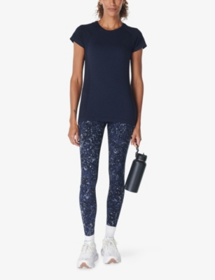 SWEATY BETTY: Power Workout Abstract-Pattern Stretch-Jersey Leggings