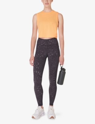 Sweaty Betty Womens Power Workout Abstract-print Stretch-woven Leggings Blckluxe Leopprint Xxl In Blckluxe Leopprint