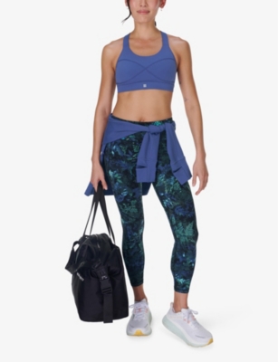 Shop Sweaty Betty Womens  Power Forest-print Workout Stretch-woven Leggings In Green Forest Print