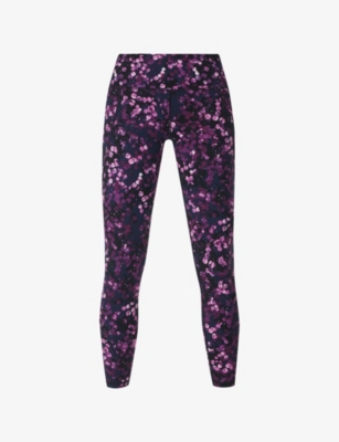 SWEATY BETTY: Power Workout Abstract-Pattern Stretch-Jersey Leggings