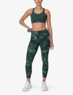 SWEATY BETTY: Power Graphic-Print High-Rise Stretch-Jersey Leggings