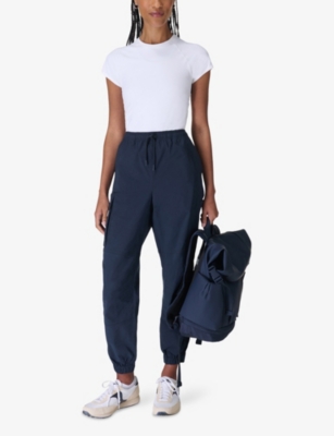 Sweaty Betty Womens  Quinn Patch-pocket Tapered Stretch-cotton Cargo Trousers