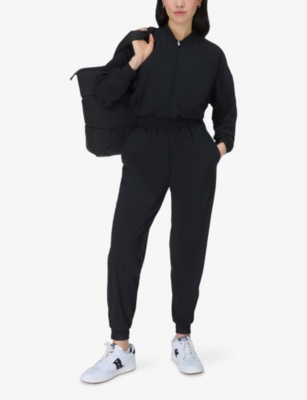Sweaty Betty Womens Explorer Relaxed-fit Stretch-woven Jumpsuit Black In Black