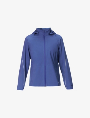 SWEATY BETTY WOMENS ULTRA PERFORMANCE SLIM-FIT SHELL JACKET INDIGO BLUE XL 