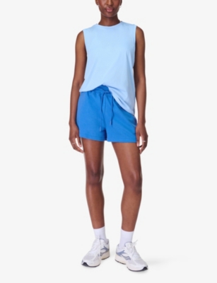 Shop Sweaty Betty Womens Essential Sleeveless Stretch-woven Tank Top Breeze Blue Xl
