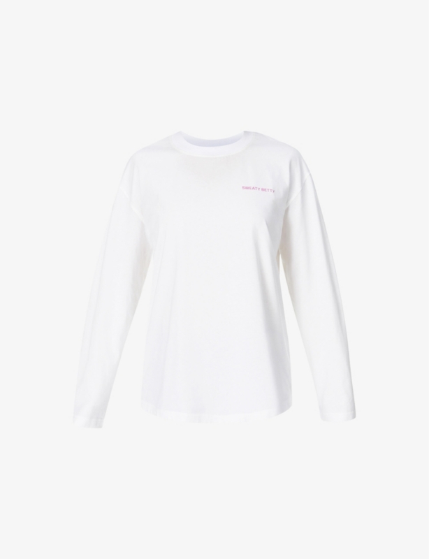 Logo-Print Long-Sleeved Cotton T-Shirt