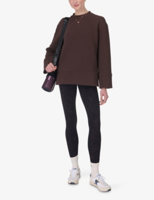 Sweaty Betty Womens  Peaceful Round-neck Relaxed-fit Ribbed Sweatshirt