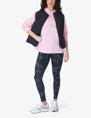 Sweaty Betty Womens Revive Logo-print Relaxed-fit Stretch Recycled-polyester Hoody Nerine Pink In Nerine Pink