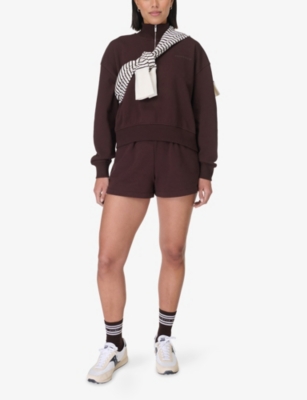 Sweaty Betty Womens  Revive Crop Cotton-blend Sweatshirt