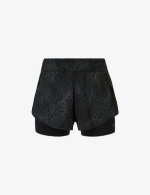 SWEATY BETTY: Get Set 2-in-1 Multi-Train Stretch-Woven Shorts