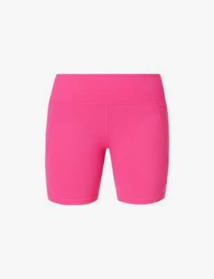 SWEATY BETTY: Power 6 Logo-Print Stretch-Jersey Biker Shorts