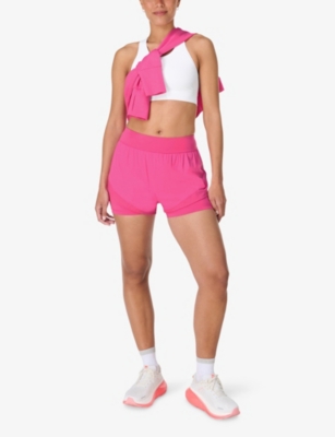 SWEATY BETTY: Tempo Run High-Rise Stretch-Woven Shorts