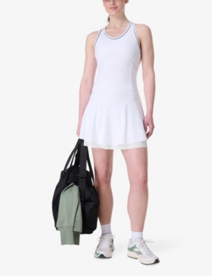 Sweaty Betty Womens White Power Flared Stretch-woven Skort Xxl In White