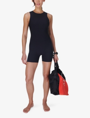Sweaty Betty Womens Black A Deep Sea Performance Swimsuit In Black A