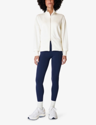 SWEATY BETTY: After Class Zip-Up Cotton and Modal-Blend Sweatshirt