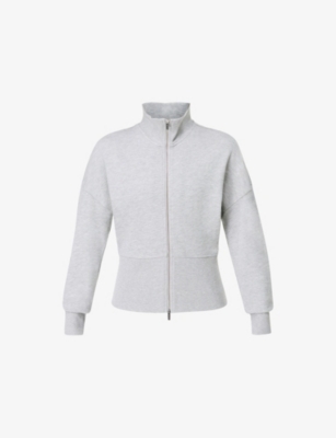 SWEATY BETTY: After Class Zip-Up Cotton and Modal-Blend Sweatshirt