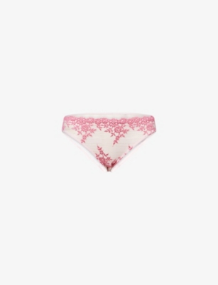 WACOAL: Embrace Lace embroidered mesh briefs
