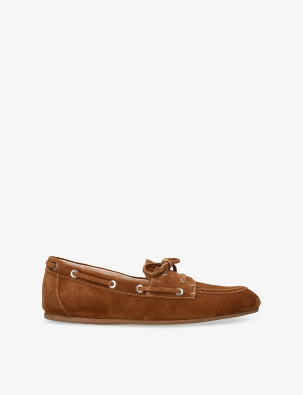 Tinsley Lace-Up Suede Moccasins