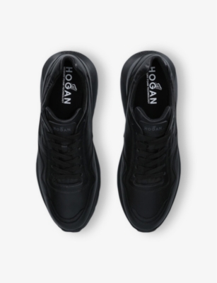 HOGAN: Branded Leather Lop-Top Trainers