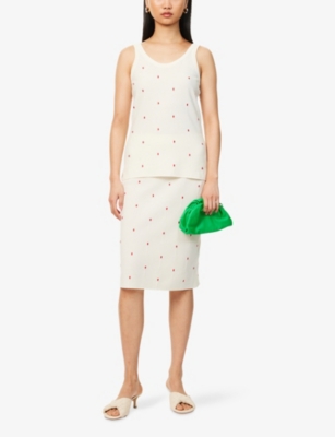 BOTTEGA VENETA: Matches-Intarsia Cotton-Blend Knitted Tank Top